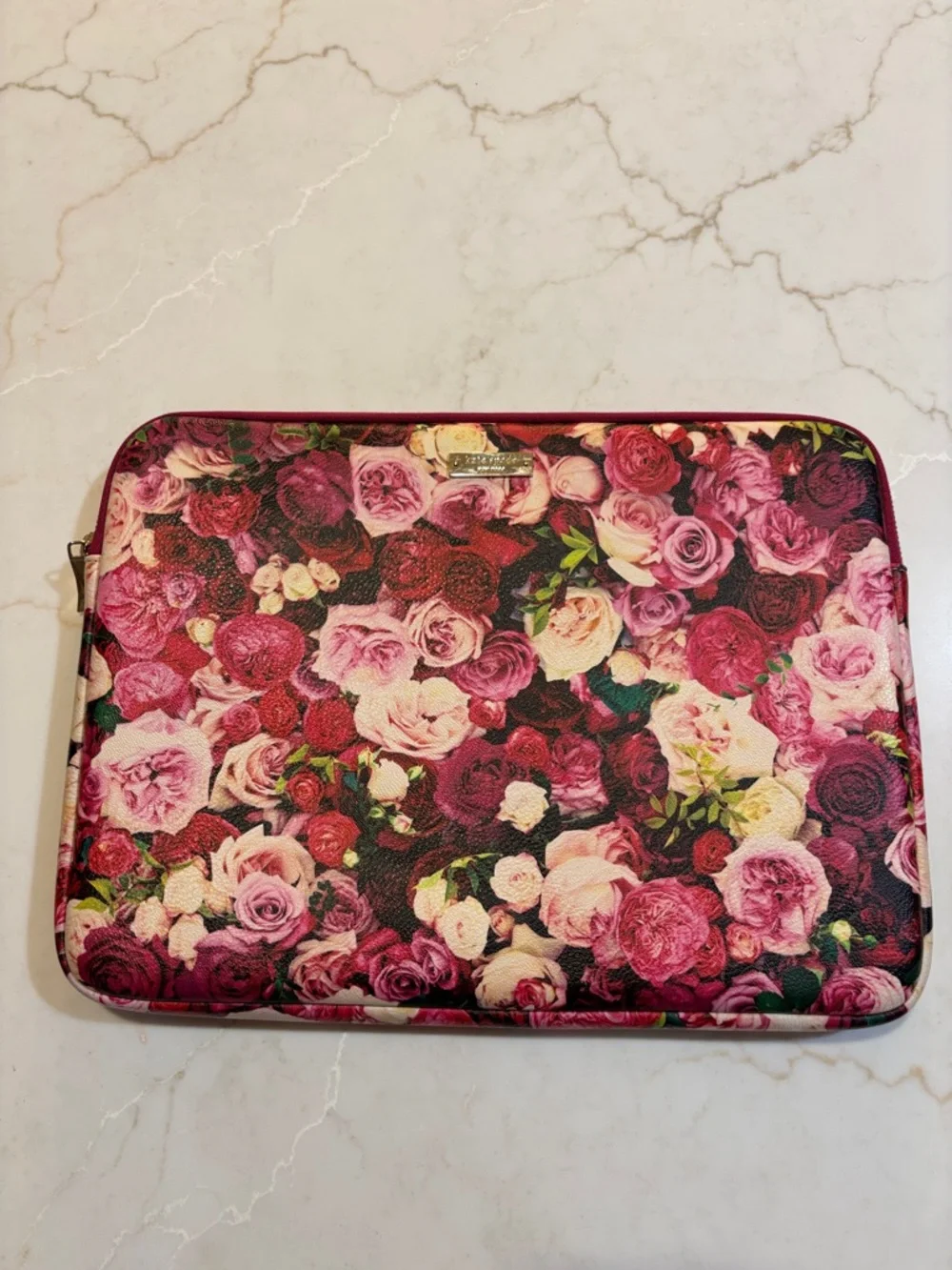 kate spade Grant Street Roses Pink Floral 13” Laptop Sleeve